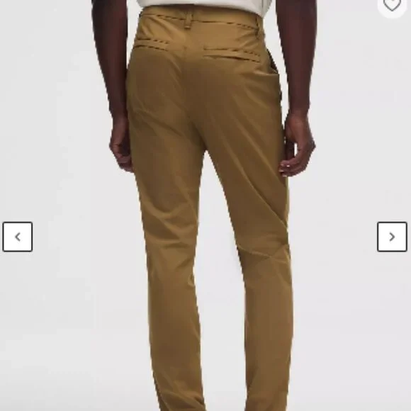 LULULEMON ABC slim fit trouser - size 32 - khaki/brown - Picture 2 of 9